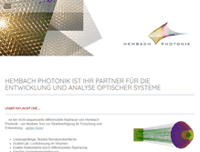 Tablet Screenshot of hembach-photonik.de